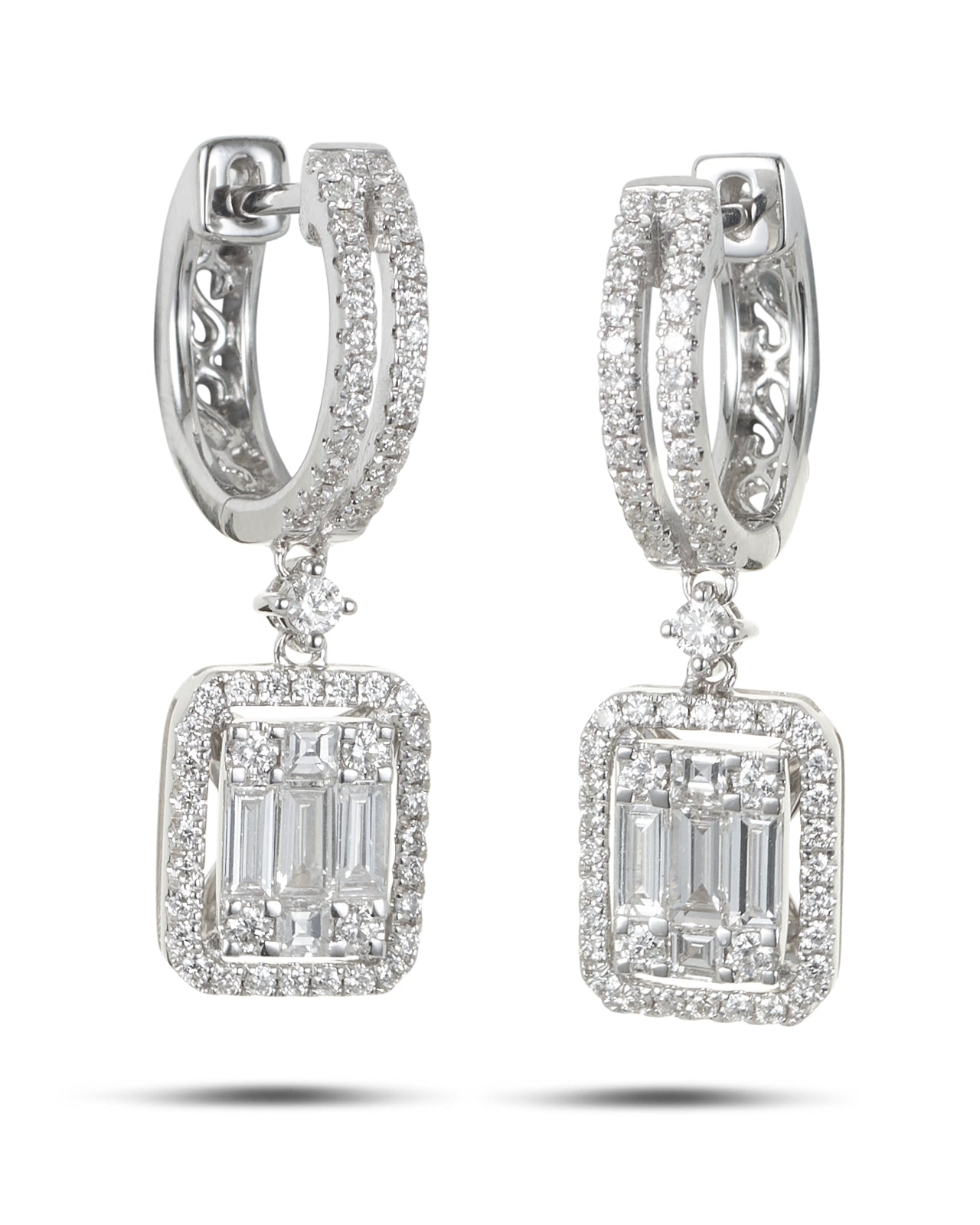 Diamond Pendant Earrings