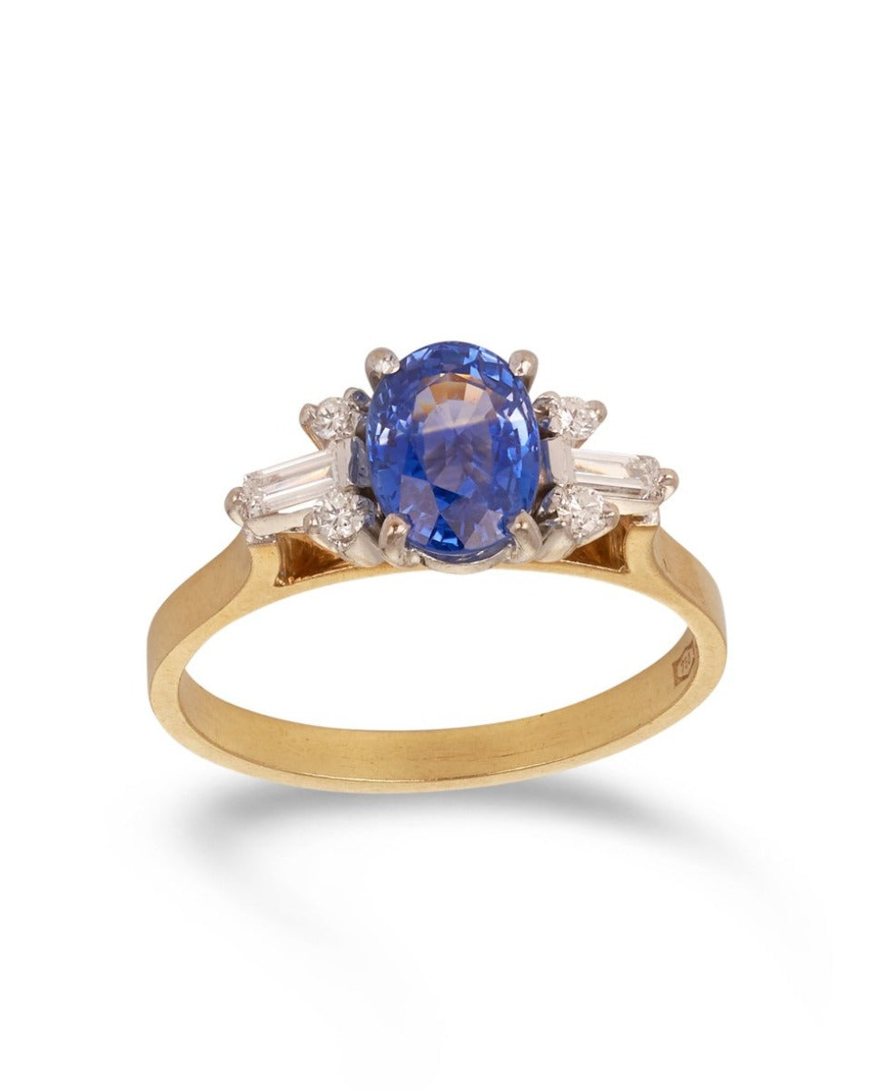 Sapphire & Diamond Ring