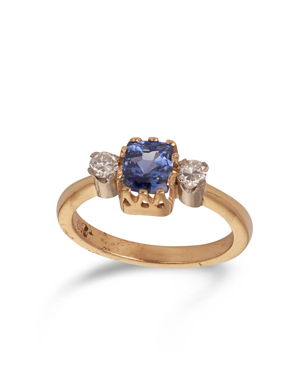 Sapphire & Diamond Ring,