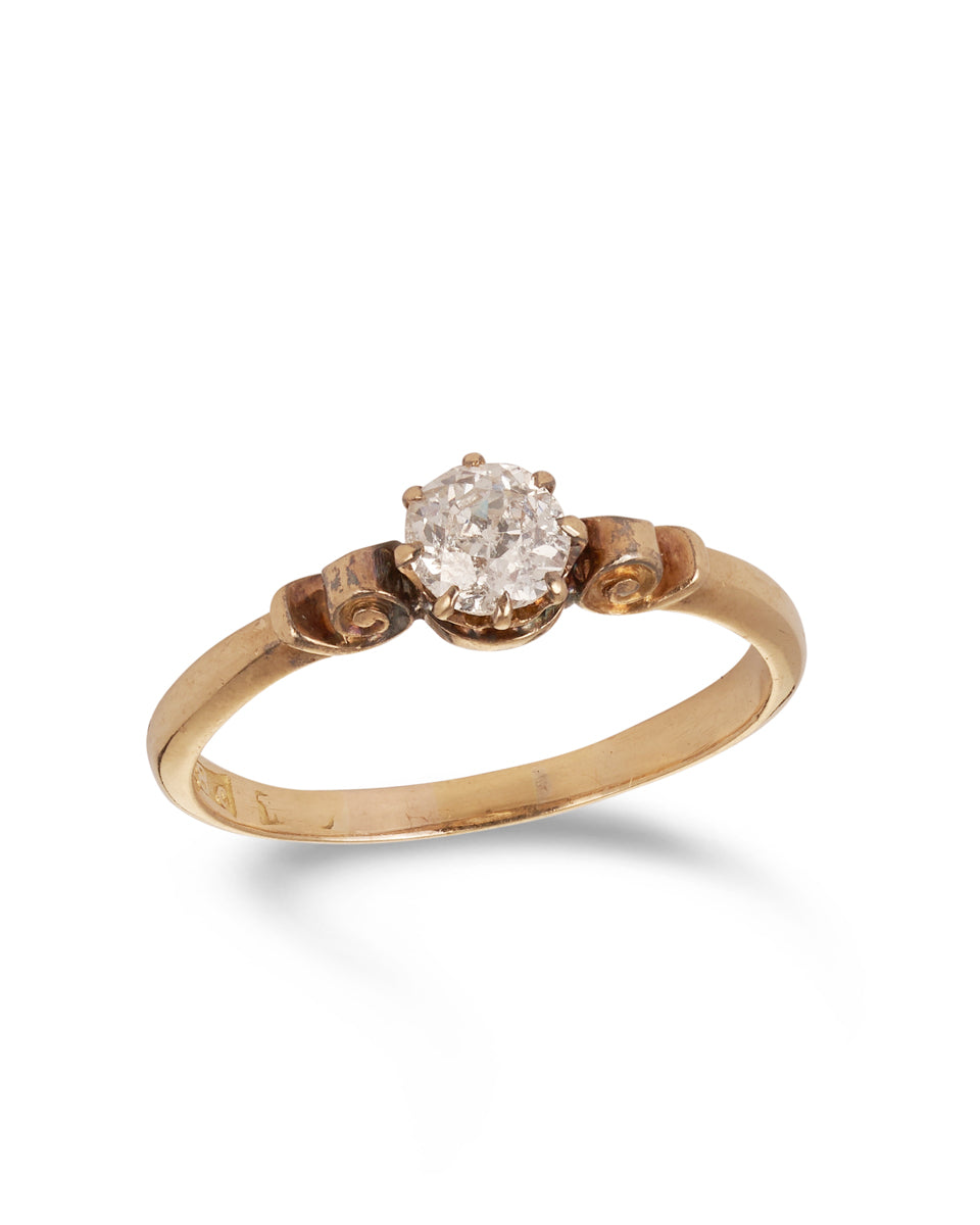 Antique Victorian Solitaire Diamond Ring