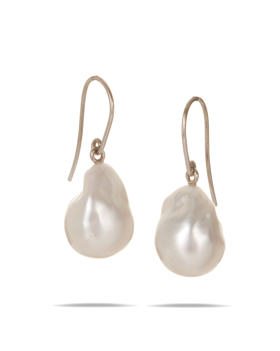 South Sea baroque pearl earrings
