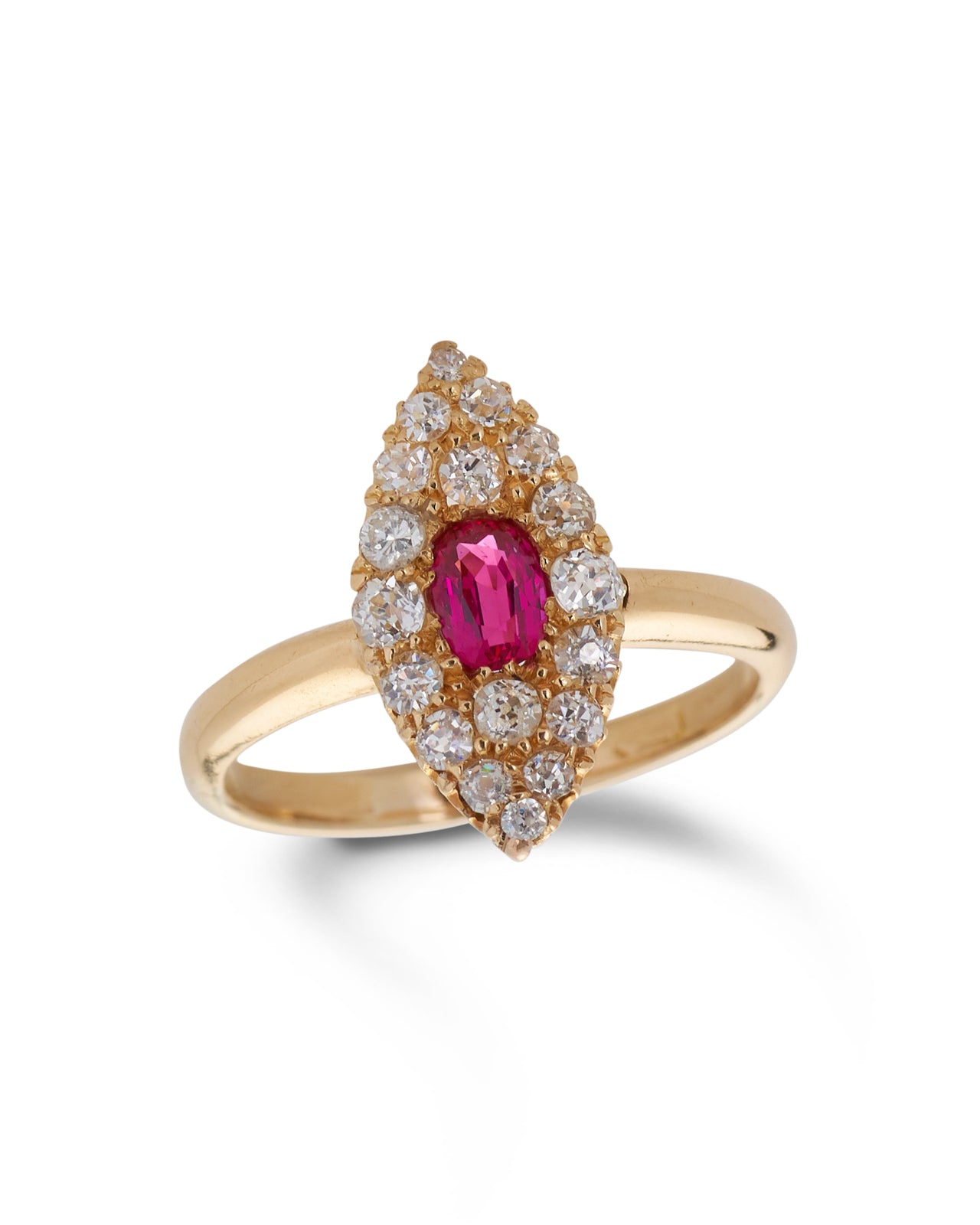 Antique Victorian Ruby & Diamond Ring