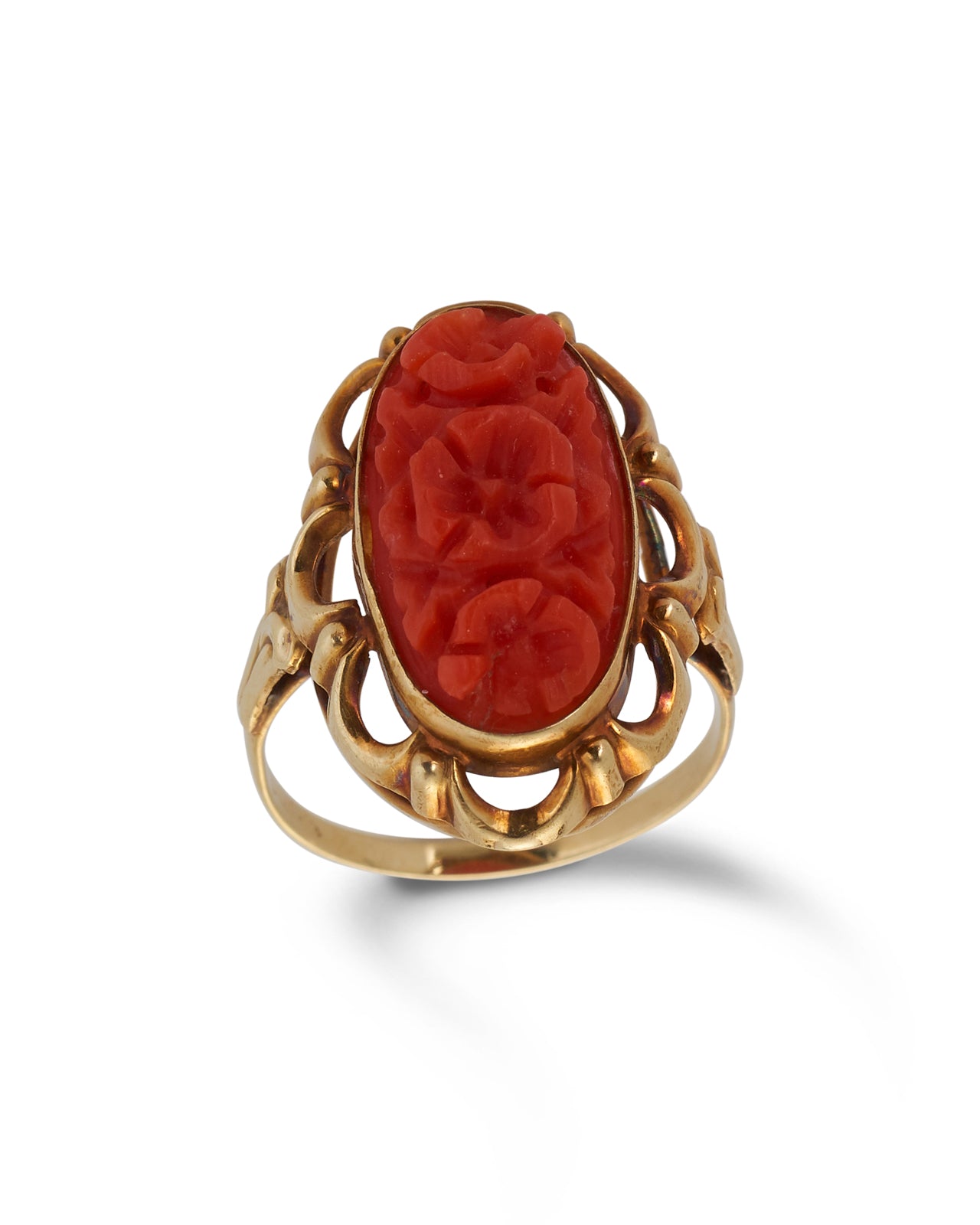 Vintage Italian Coral Ring